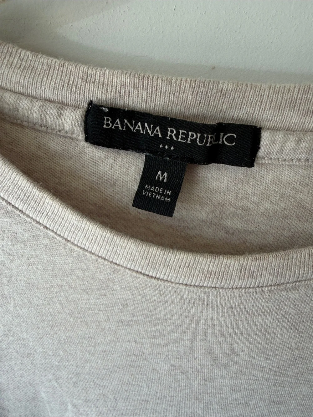 Banana Republic Beige Crewneck Sweatshirt with Subtle Logo